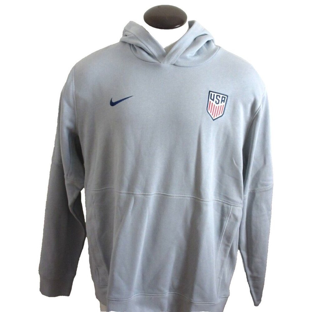 COPY - Nike Men's Team USA Soccer Hoodie PO Sweatshirt Smoke Grey Blue Size XL …